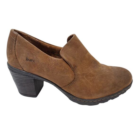 NEW Born BOC Womens 7.5 Brown Leather Slip On Western Comfort Ankle Boot - Picture 2 of 6